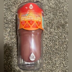 New 16oz Color Changing Double Wall Plastic Hot Tumbler With Lid- small blemish